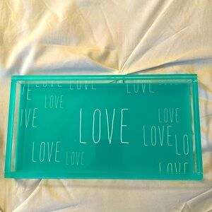 Francesca’s Resin Blue Turquoise Love Tray